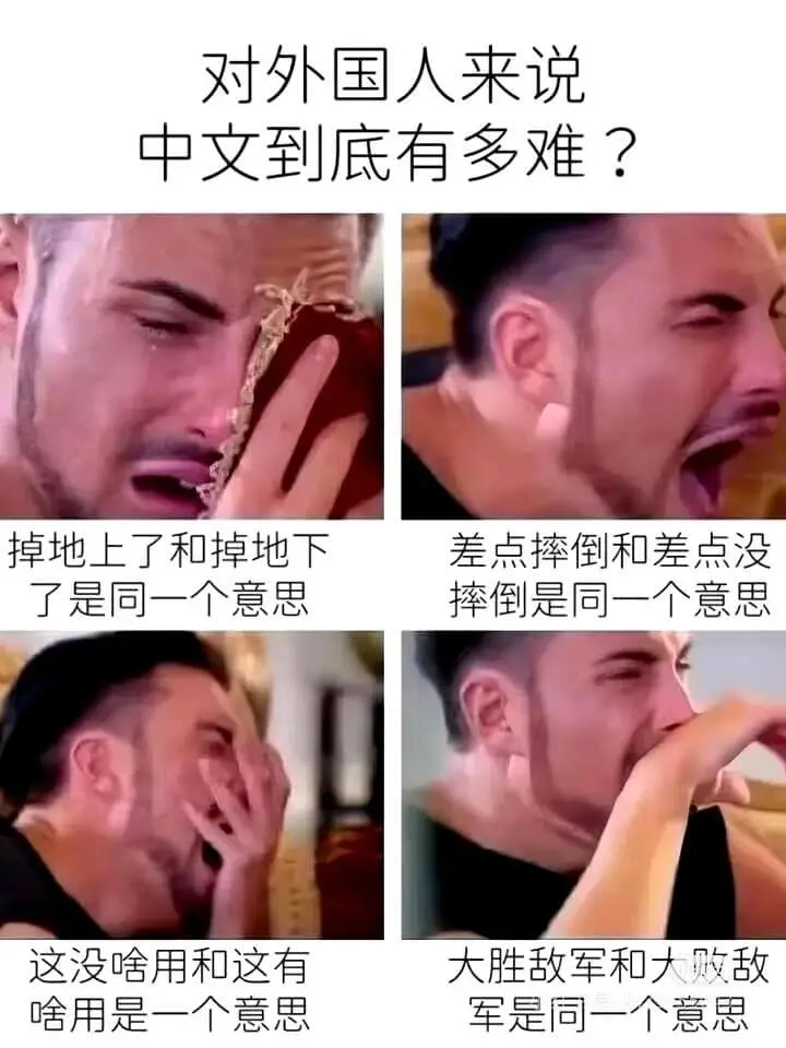 对外国人来说，中文到底有多难？掉地上了和掉地下了是同一个意思