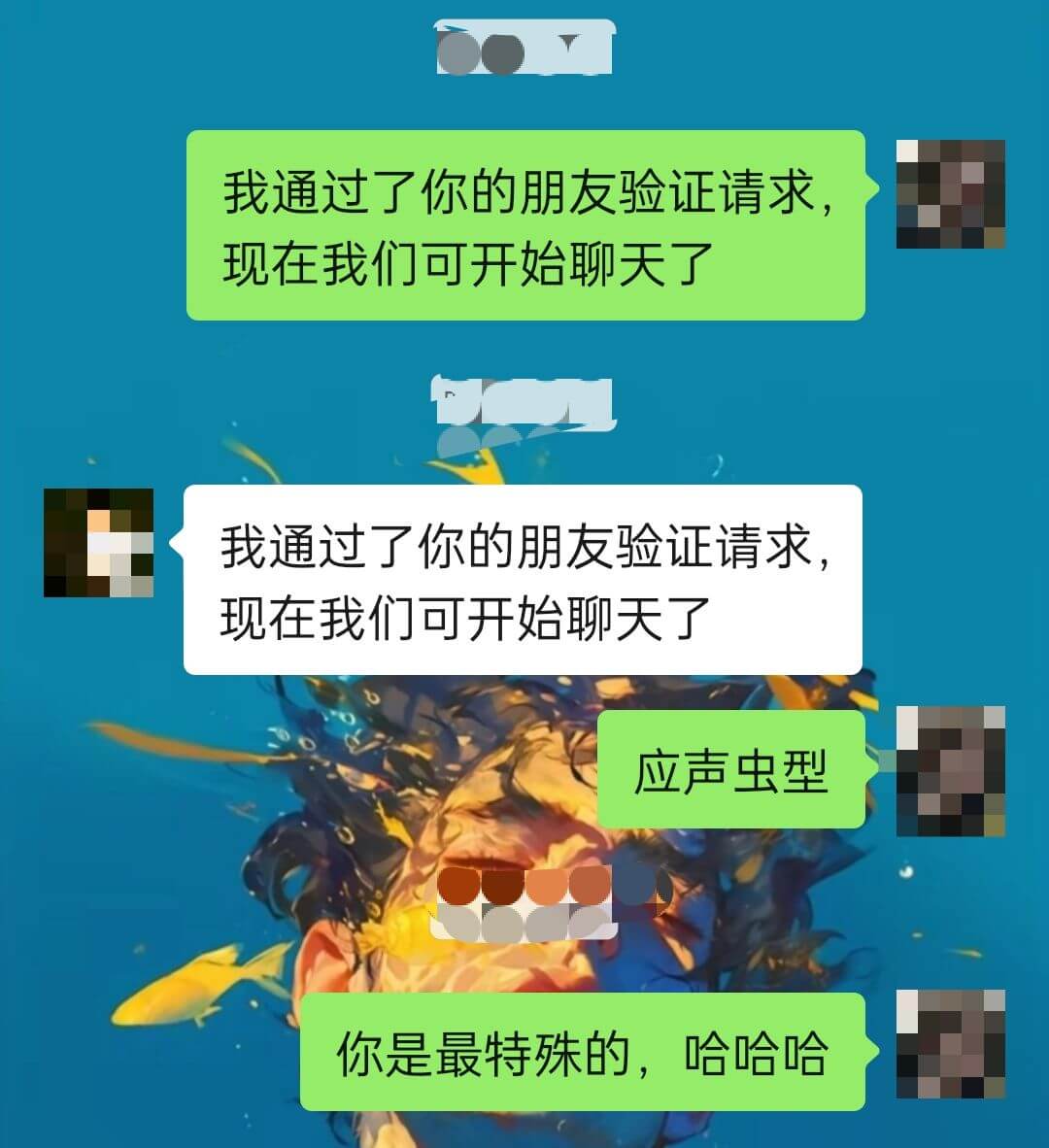 我通过了你的朋友验证请求,现在我们可开始聊天了。我通过了你的