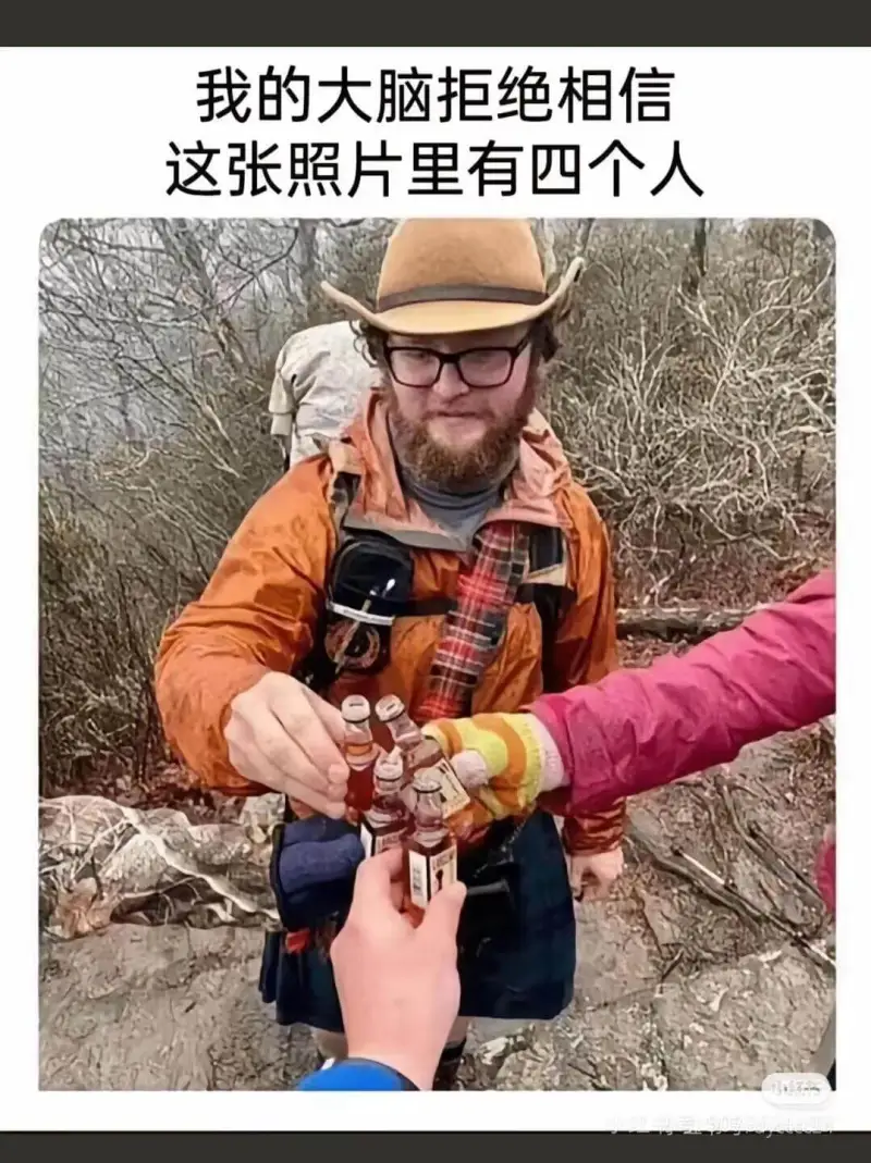 我的大脑拒绝相信这张照片里有四个人