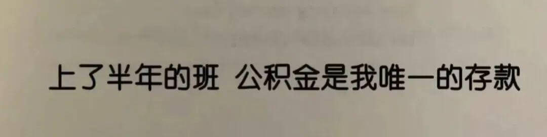 上了半年的班公积金是我唯一的存款