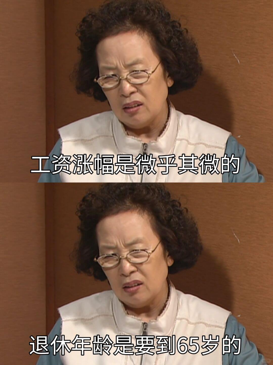 工资涨幅是微乎其微的退休年龄是要到65岁的