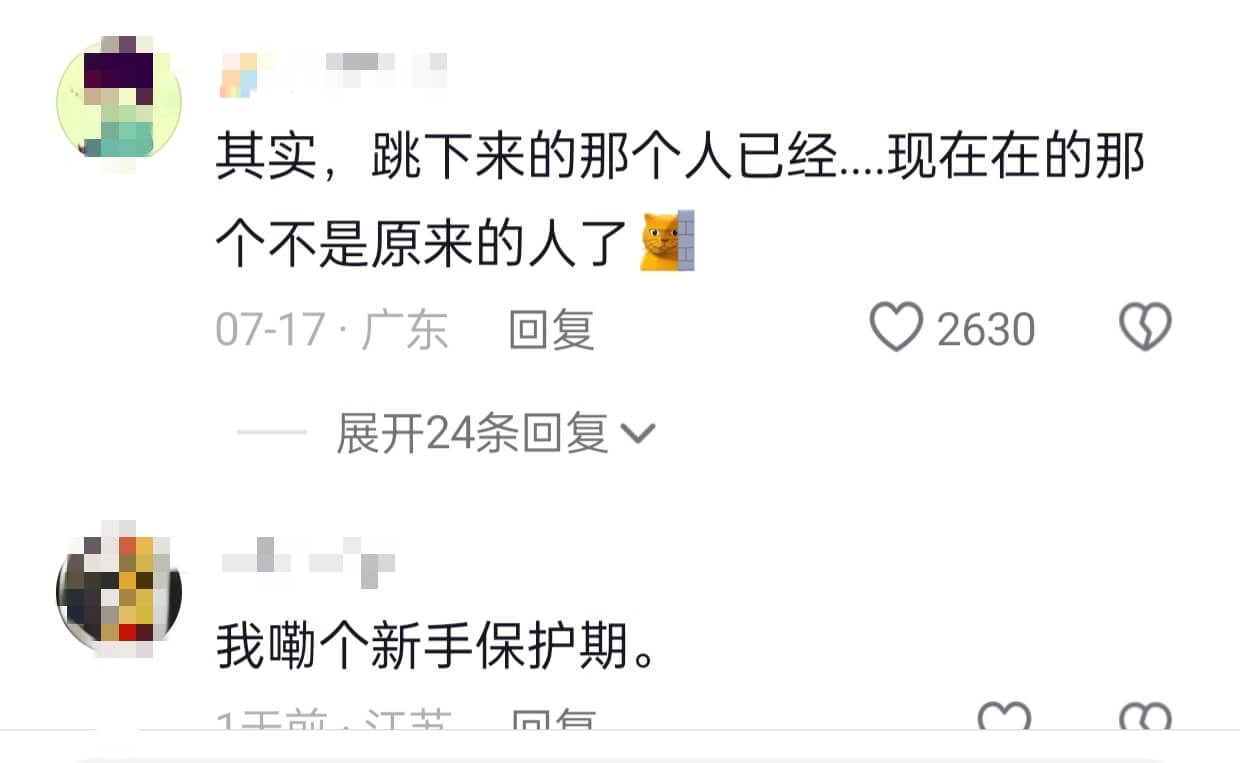 其实，跳下来的那个人已经....现在在的那个不是原来的人了0