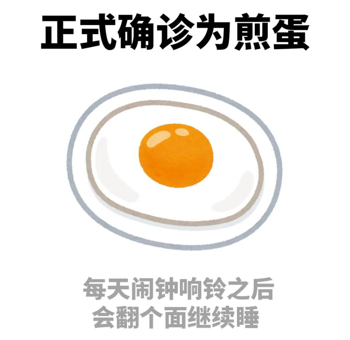 正式确诊为煎蛋每天闹钟响铃之后会翻人面继续睡