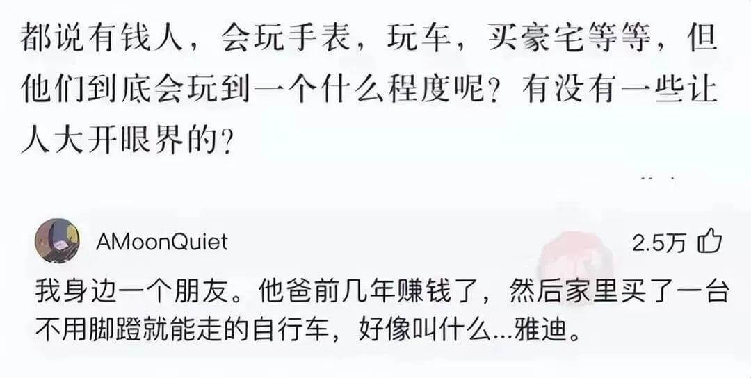 都说有钱人,会玩手表,玩车,买豪宅等等,但他们到底会玩到一个