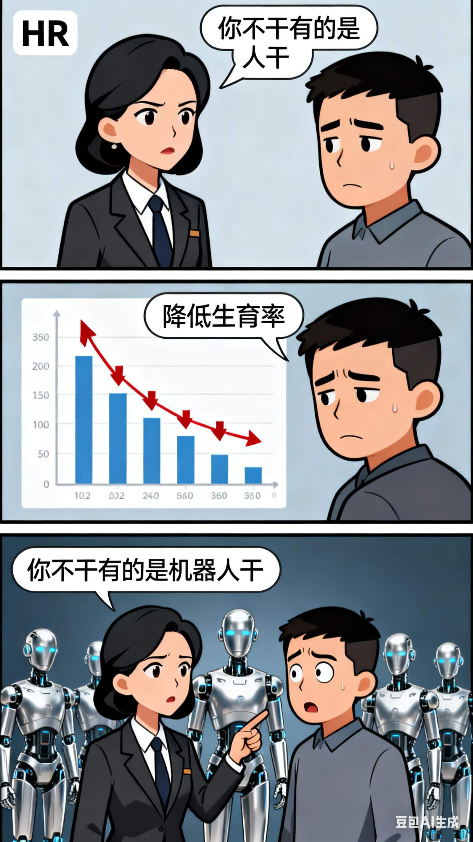HR你不干有的是机器人干降低生育率3502001501005