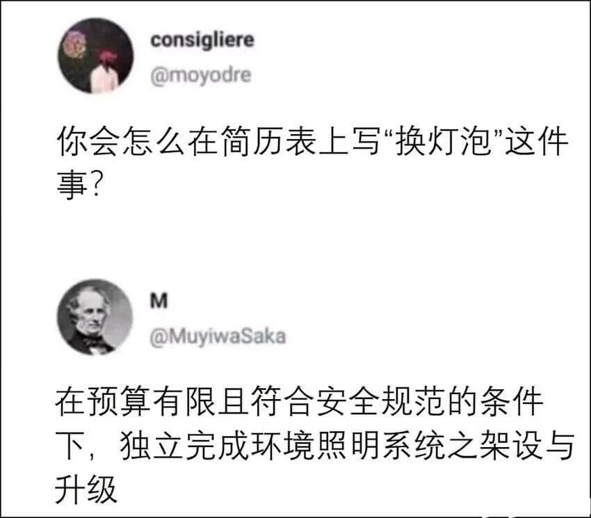 consigliere@moyodre你会怎么在简历表上写“