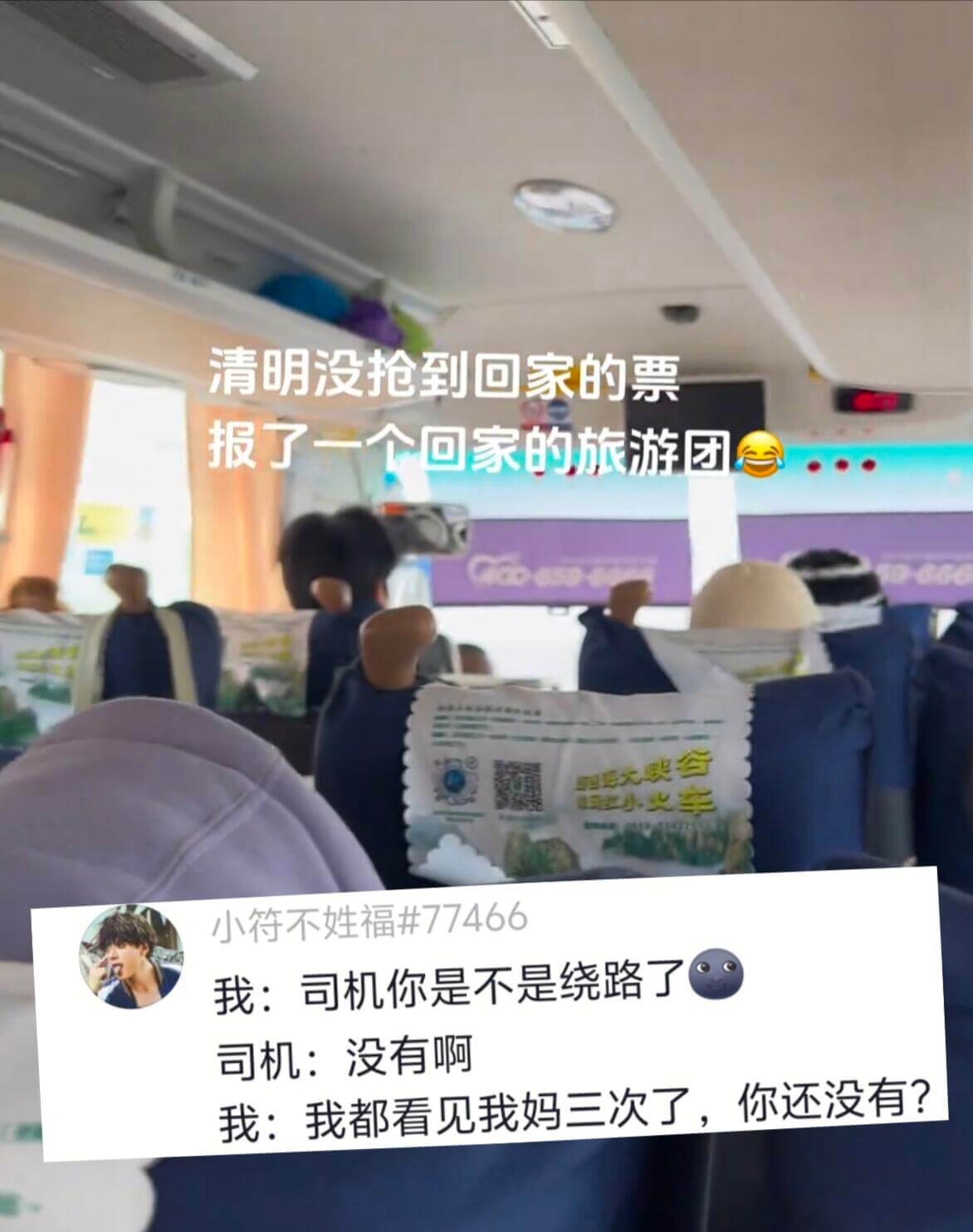 清明没抢到回家的票报了一个回家的旅游团喝连大峡谷小火车小符不