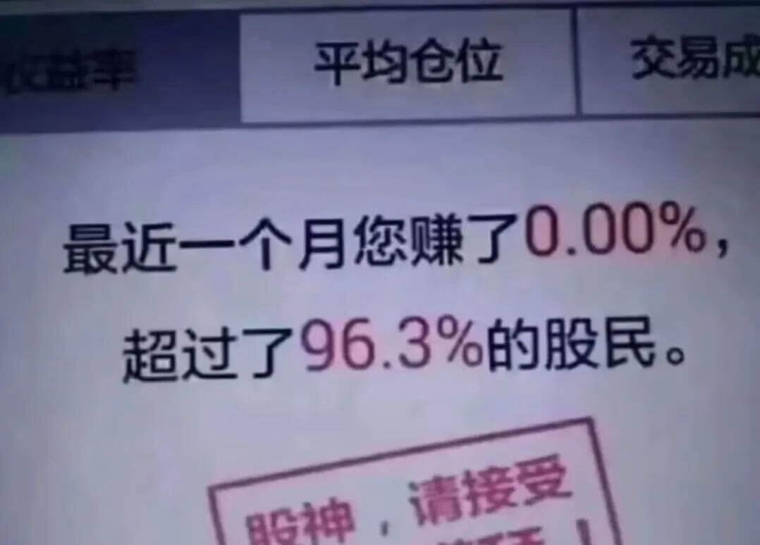 交易成功！平均仓位最近一个月您赚了0.00%，超过了96.3
