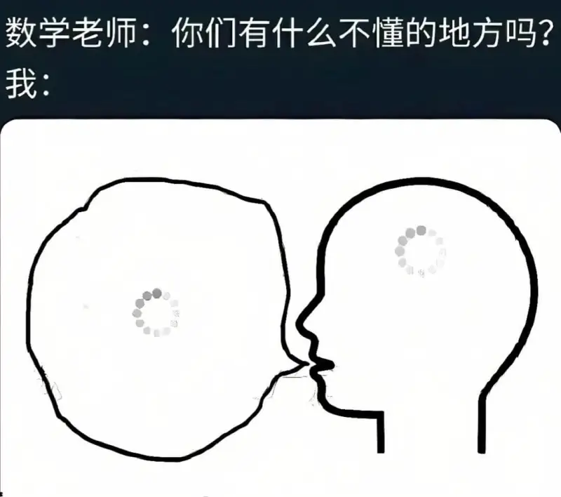 数学老师：你们有什么不懂的地方吗？我：