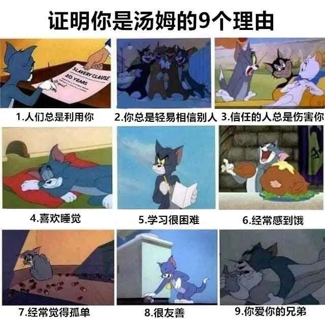 证明你是汤姆的9个理由1.人们总是利用你2.你总是轻易相信别