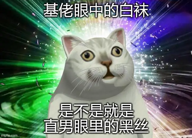 基佬眼中的白袜，是不是就是直男眼里的黑丝
