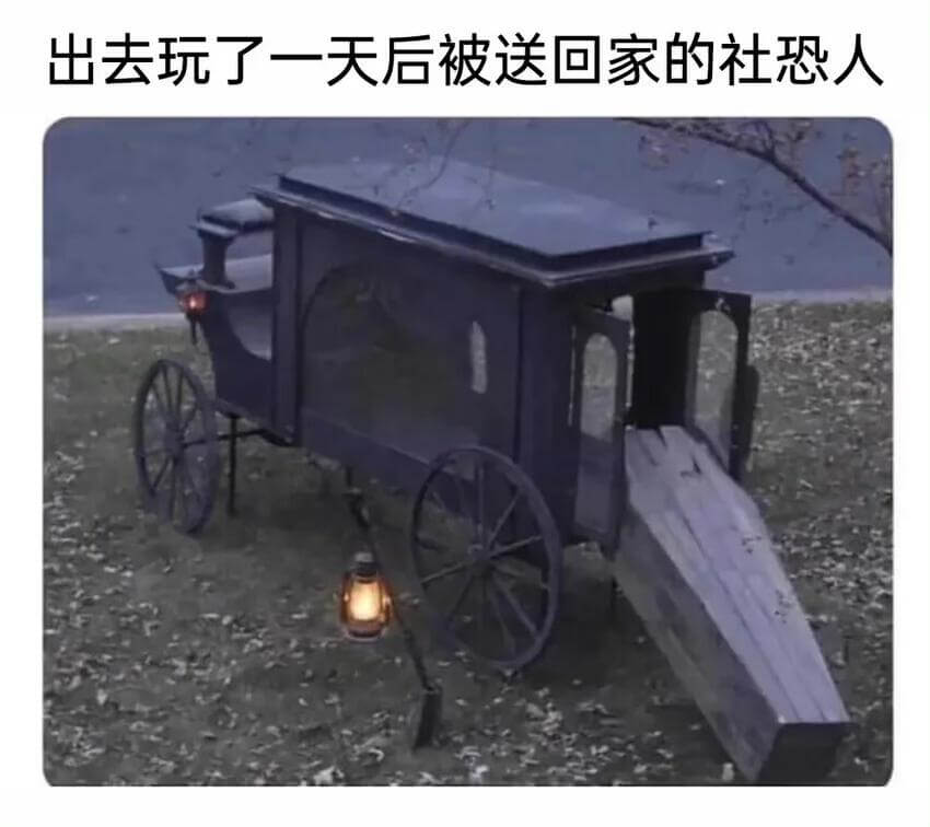 出去玩了一天后被送回家的社恐人