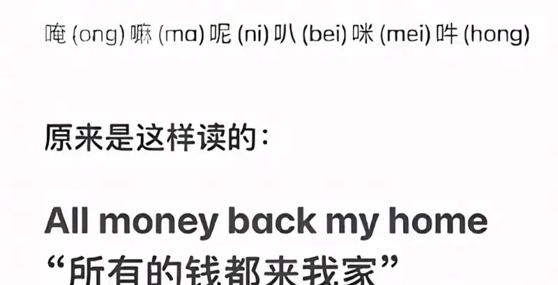 俺（ong）嘛（ma）呢（ni）叭（bei）咪（mei）叶（
