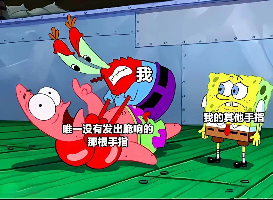 我的其他手指唯一没有发出脆响的那根手指