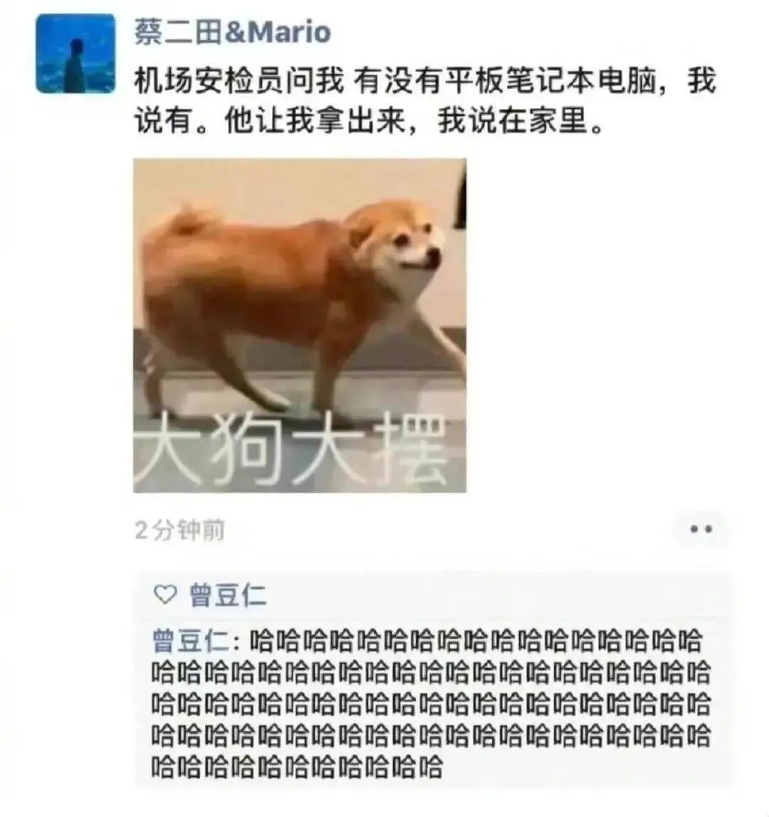 蔡二田&Mario机场安检员问我有没有平板笔记本电脑,我说有