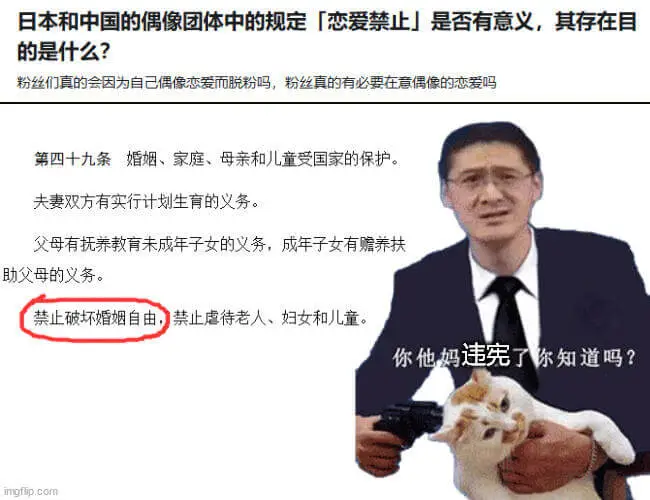 日本和中国的偶像团体中的规定「恋爱禁止」是否有意义，其存在目