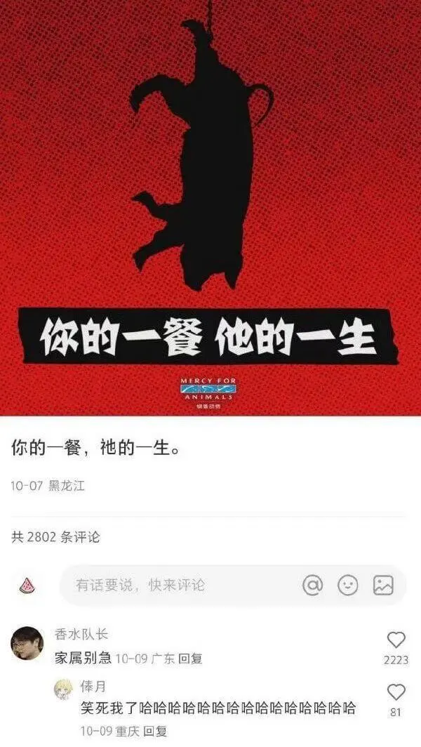 你的一餐,他的一生MERCYFORANIMALS你的一餐,他