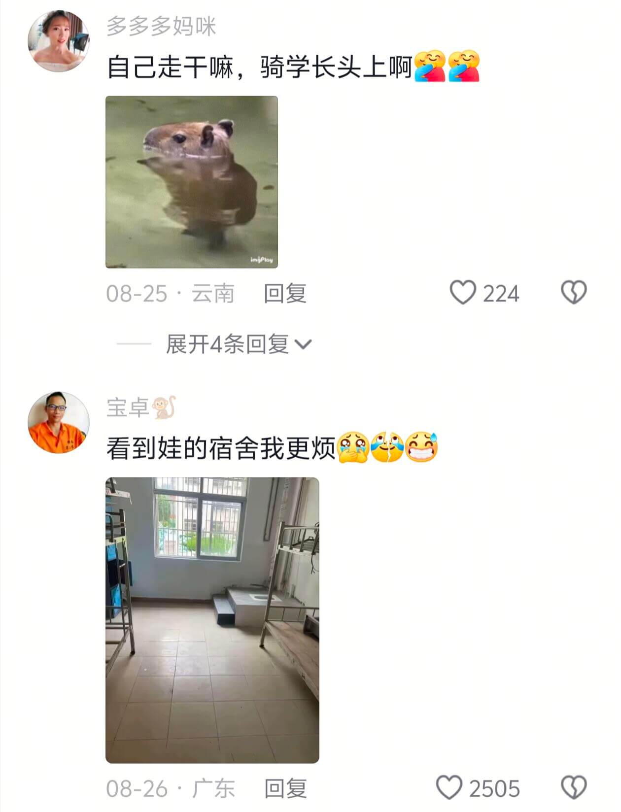 多多多妈咪自己走干嘛,骑学长头上啊08-25·云南回复?22