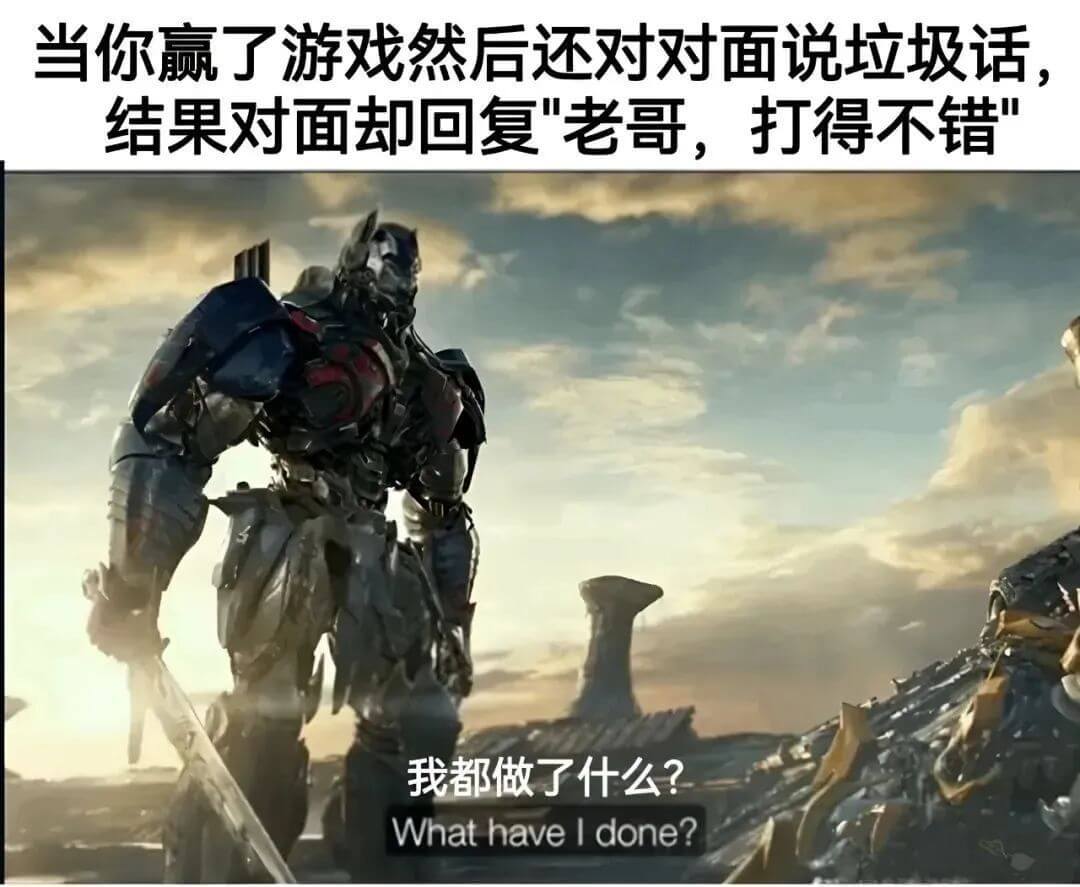 当你赢了游戏，然后还对对面说垃圾话，结果对面却回复：老哥，打