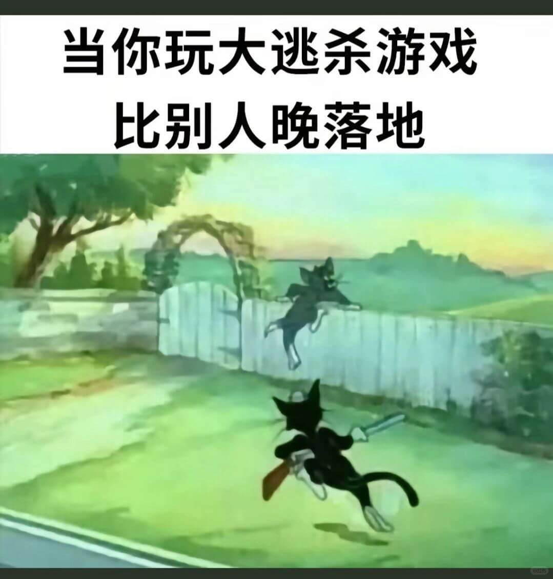 当你玩大逃杀游戏比别人晚落地