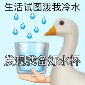 生活试图泼我冷水，发现我备好水杯。
