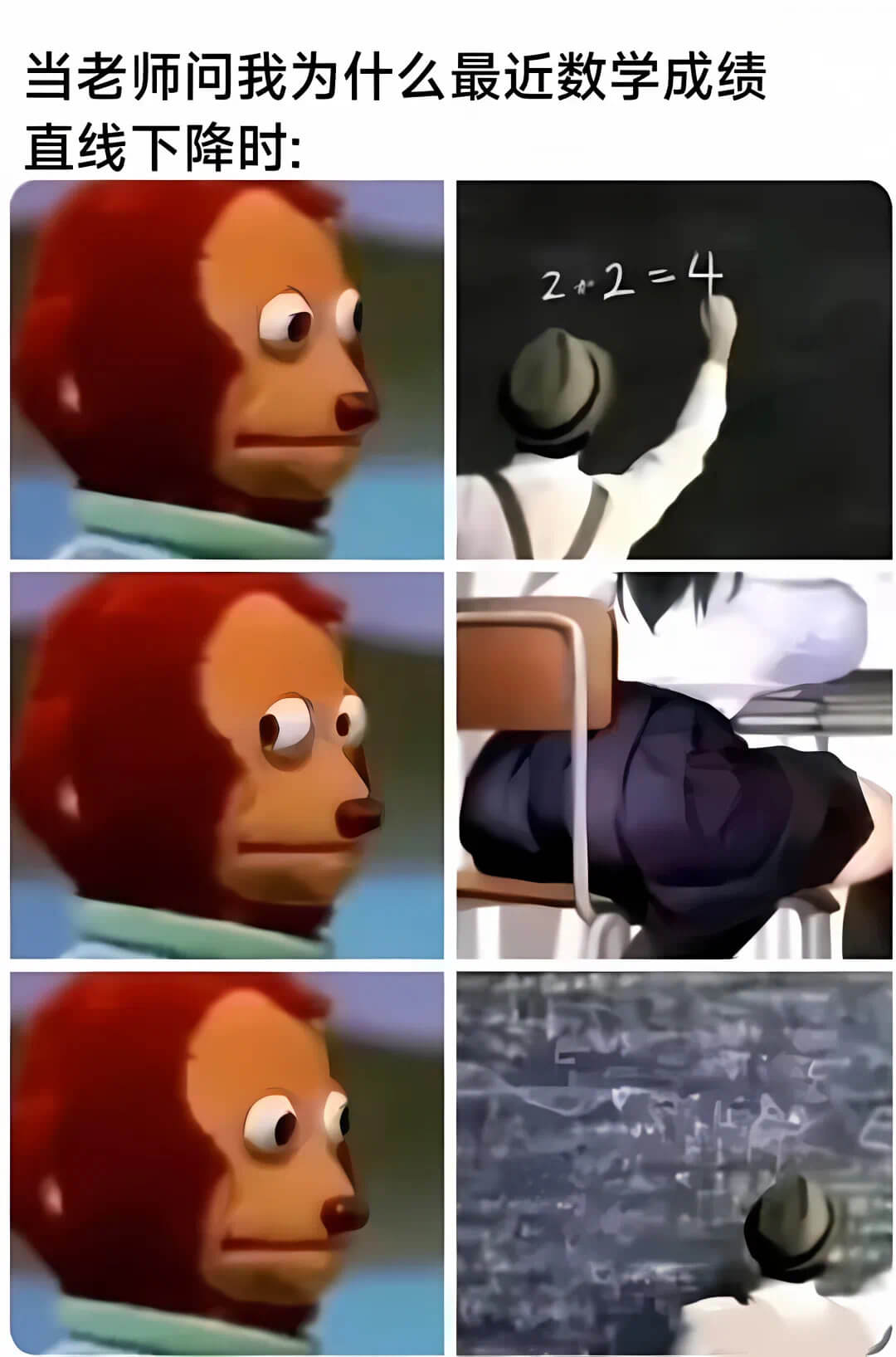 当老师问我为什么最近数学成绩直线下降时:2.2=4