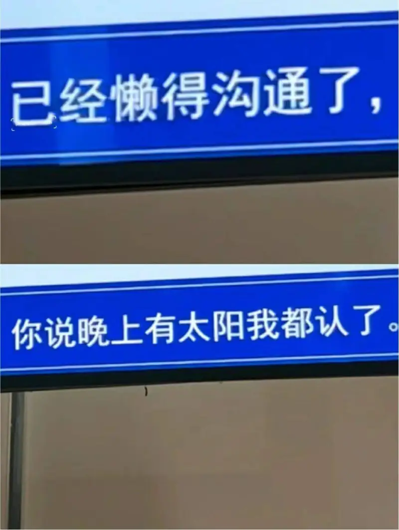 已经懒得沟通了，你说晚上有太阳我都认了