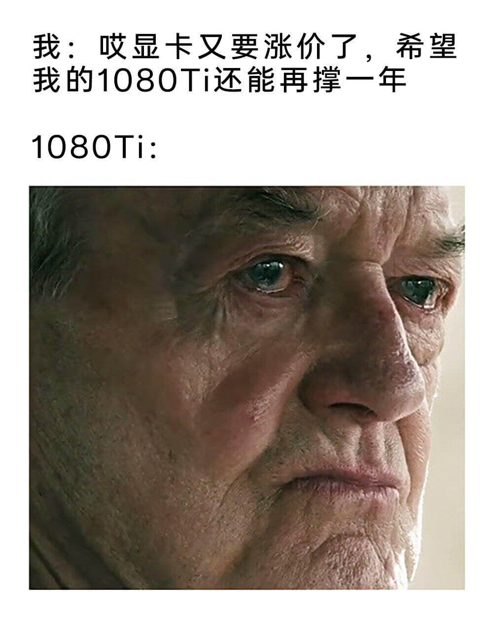 我：哎显卡又要涨价了，希望我的1080Ti还能再撑一年108