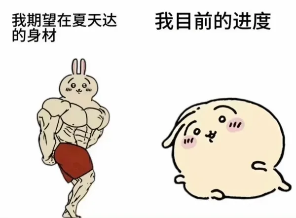 我期望在夏天达成我目前的进度的身材