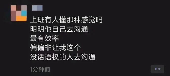 上班有人懂那种感觉吗？明明他自己去沟通最有效率，偏偏非让我这