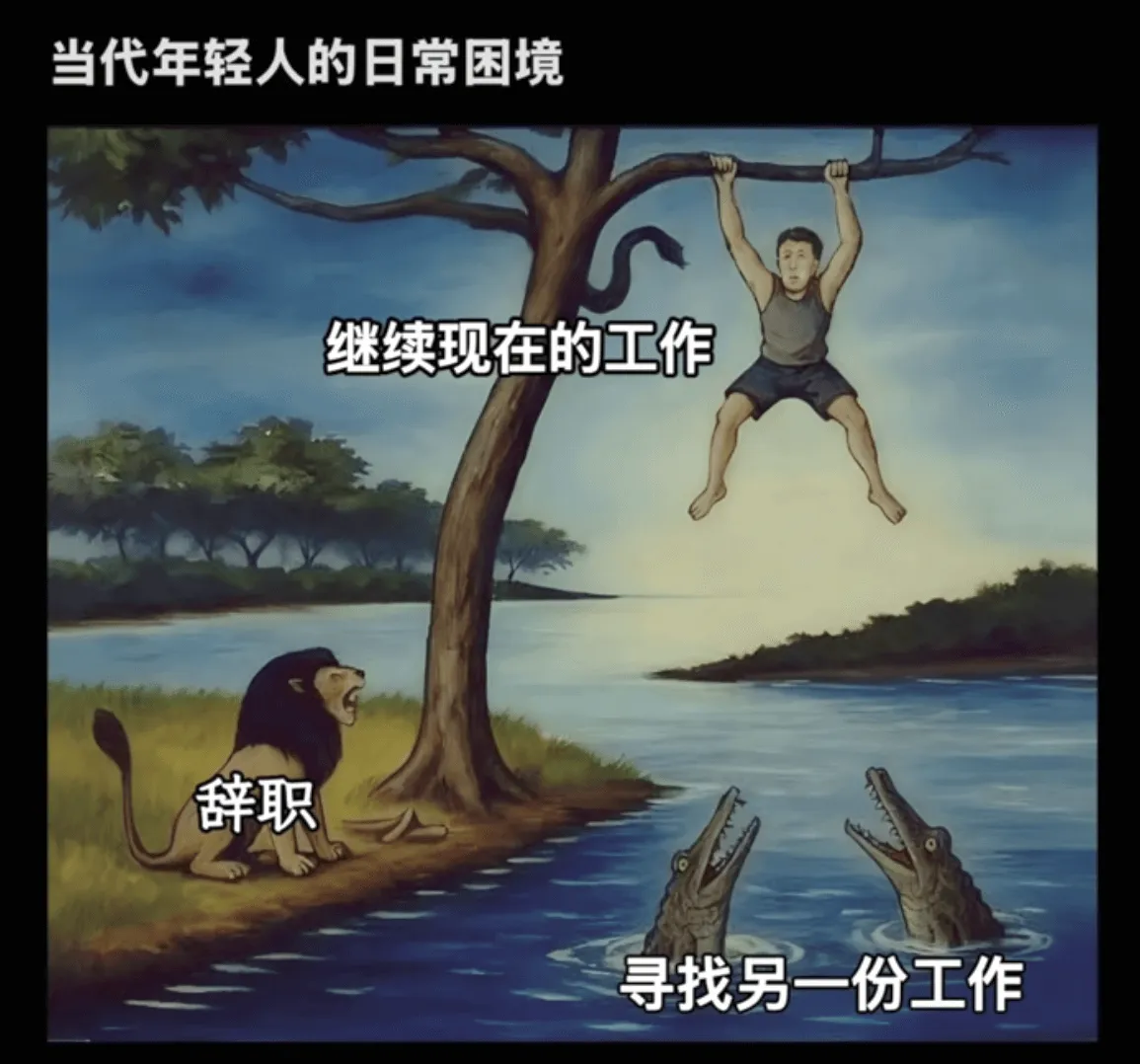 当代年轻人的日常困境继续现在的工作辞职寻找另一份工作