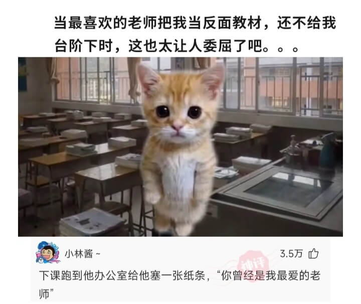 当最喜欢的老师把我当反面教材，还不给我台阶下时，这也太让人委