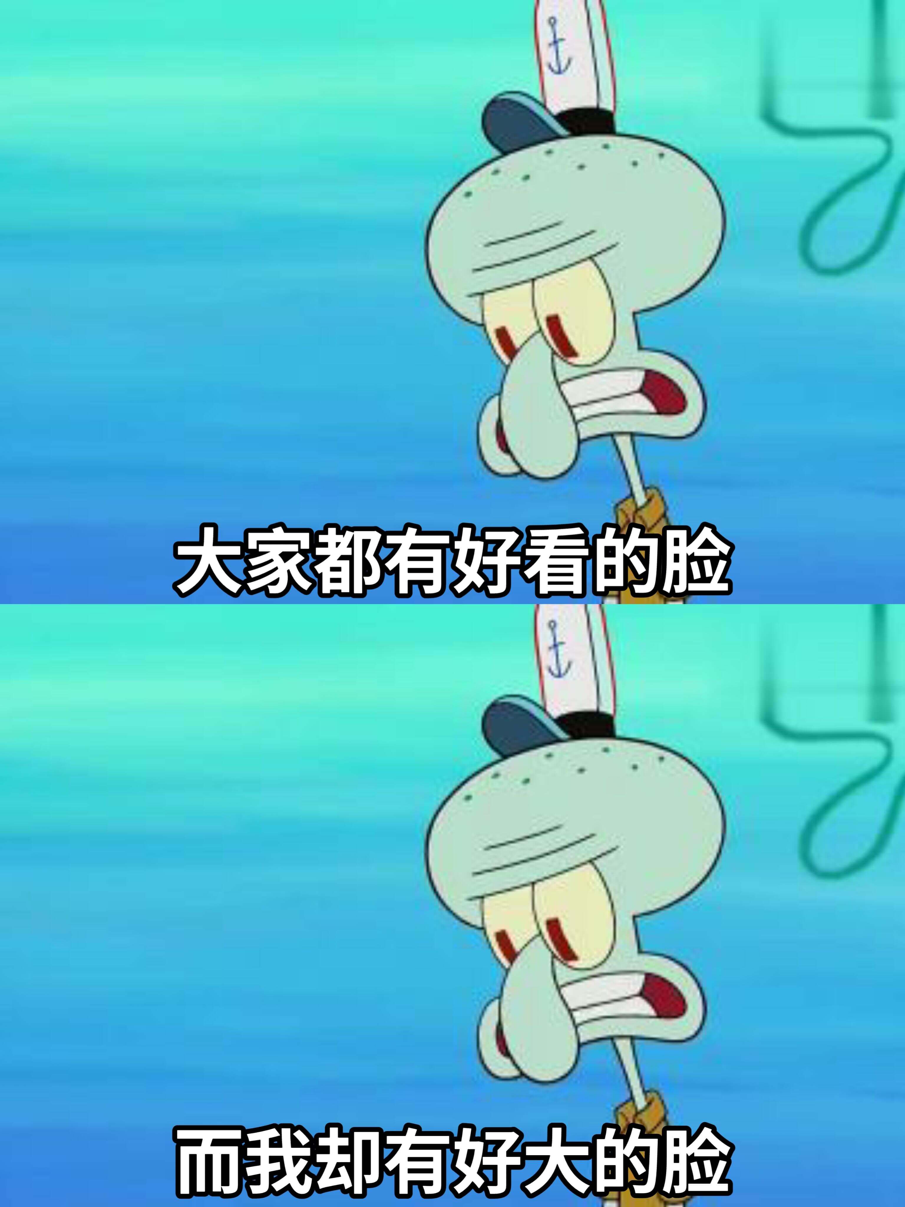 大家都有好看的脸而我却有好大的脸