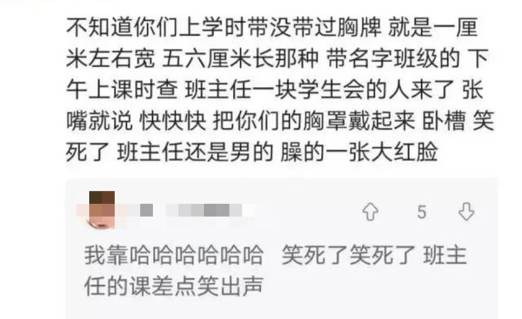 不知道你们上学时带没带过胸牌就是一厘米左右宽五六厘米长那种带