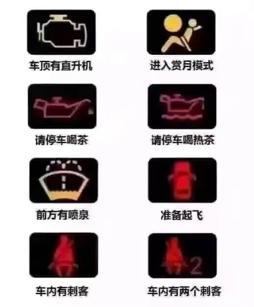 车顶有直升机进入赏月模式请停车喝茶请停车喝热茶前方有喷泉准备