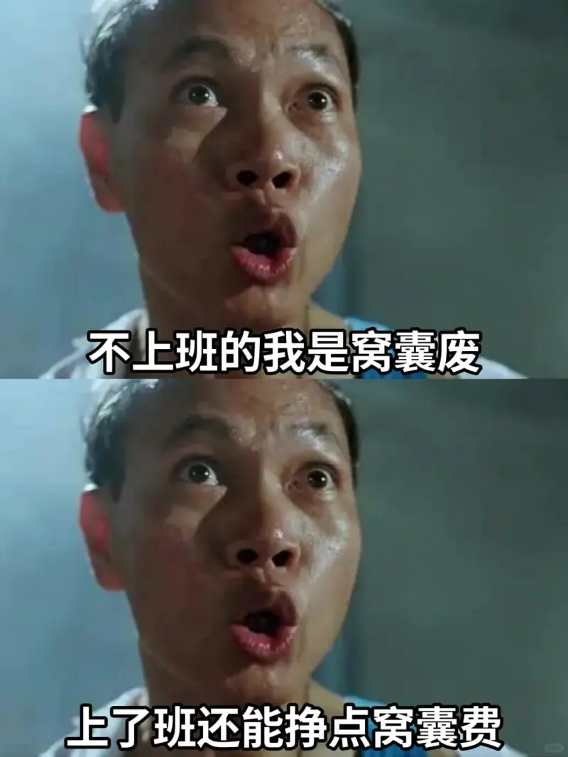 不上班的我是窝囊废上了班还能挣点窝囊费