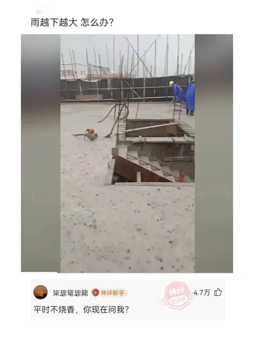 雨越下越大怎么办？柴悠笔悠能神评新手神评4.7万凸平时不烧香