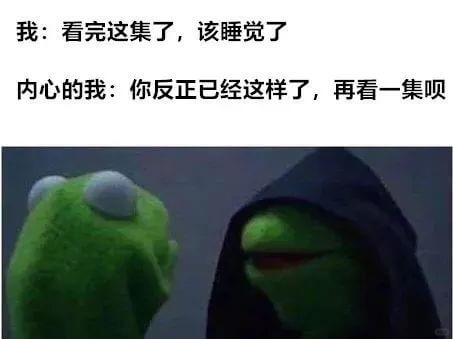 我:看完这集了，该睡觉了内心的我:你反正已经这样了，再看一集