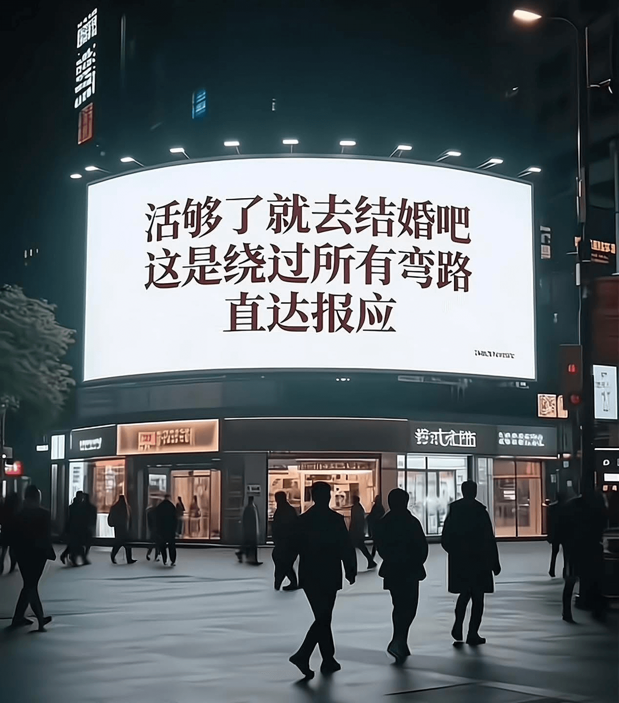 活够了就去结婚吧这是绕过所有弯路，直达报应。nmr