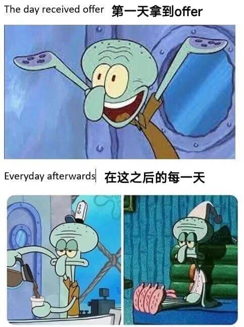 Thedayreceivedoffer第一天拿到offerE