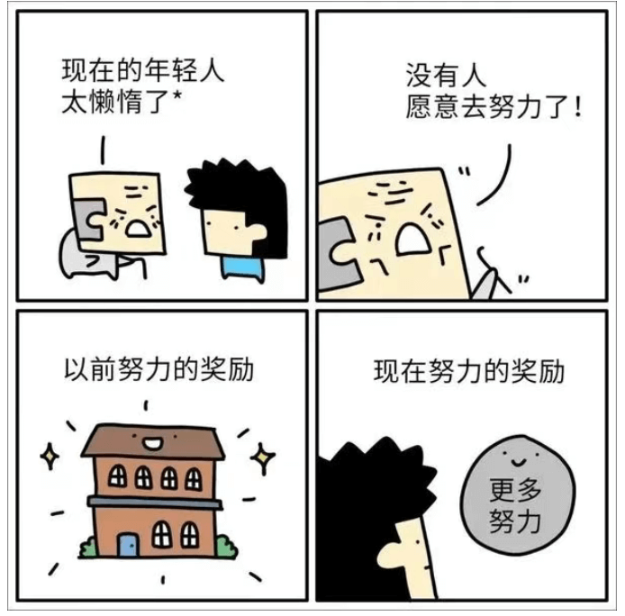 现在的年轻人没有人太懒赖情了*愿意去努力了！D以前努力的奖励
