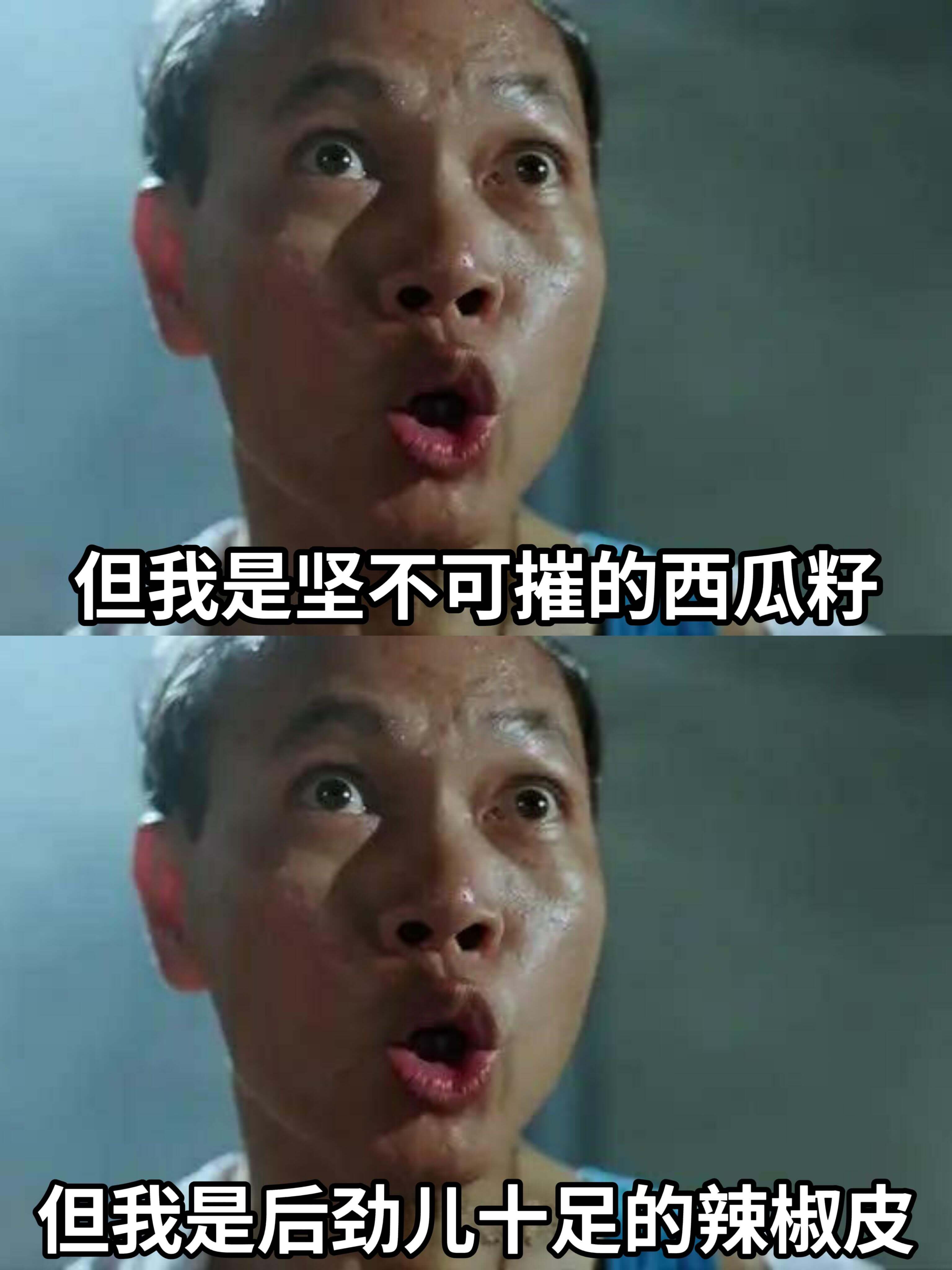 但我是坚不可摧的西瓜籽。但我是后劲儿十足的辣椒皮。