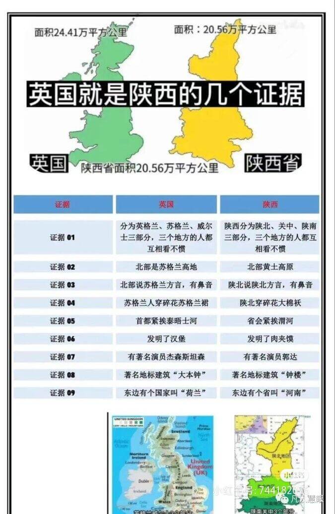 面积24.41万平方公里面积：20.56万平方公里英国就是陕