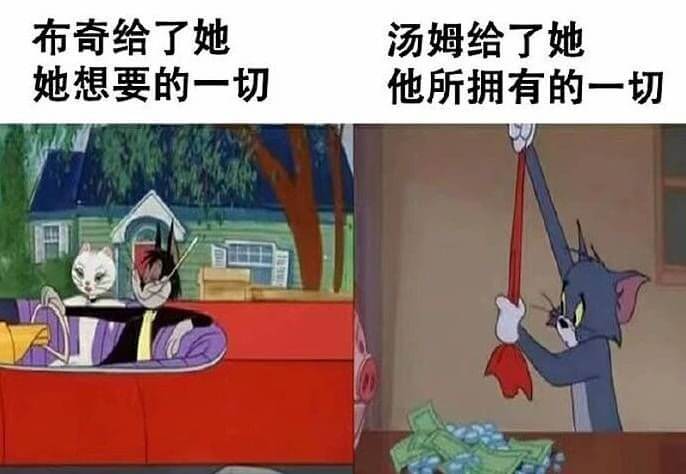 布奇给了她汤姆给了她她想要的一切，他所拥有的一切。