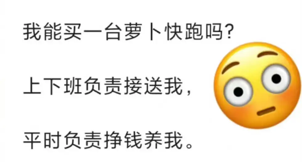 我能买一台萝卜快跑吗?上下班负责接送我，平时负责挣钱养我。