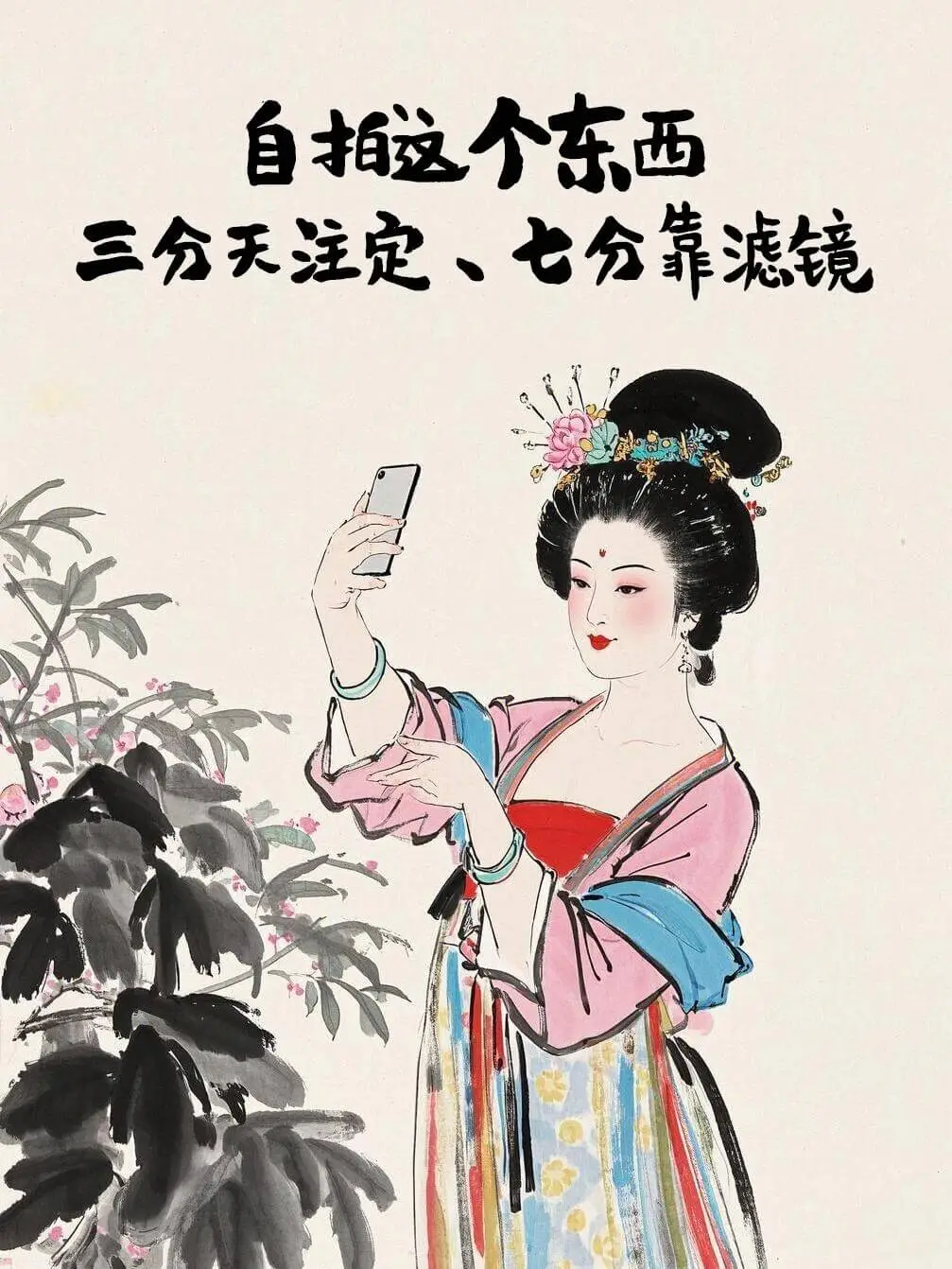 自拍个东西三分天注定，七分靠滤镜