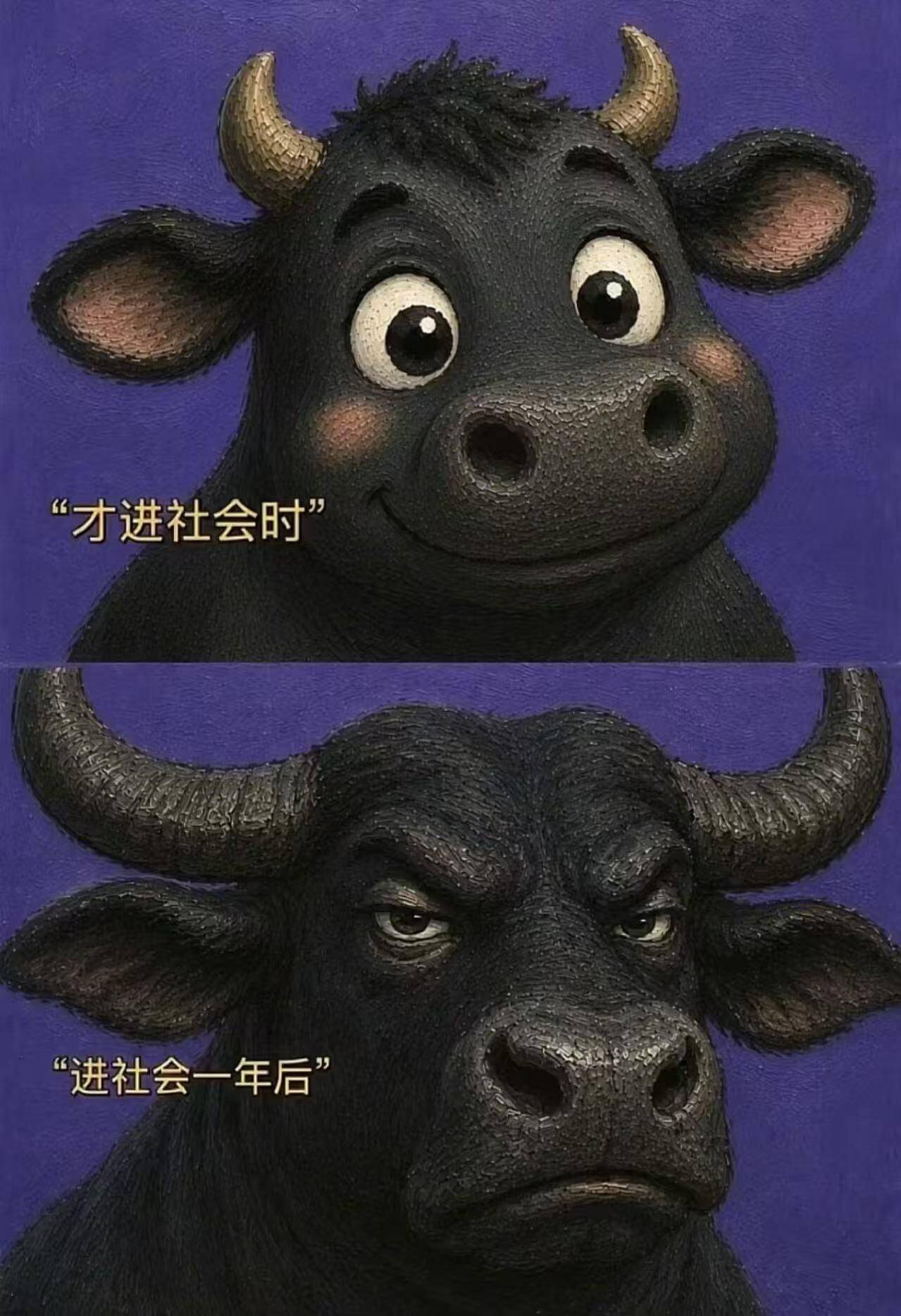 “才进社会时”“进社会一年后”