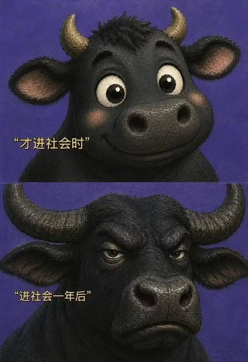 “才进社会时”“进社会一年后”