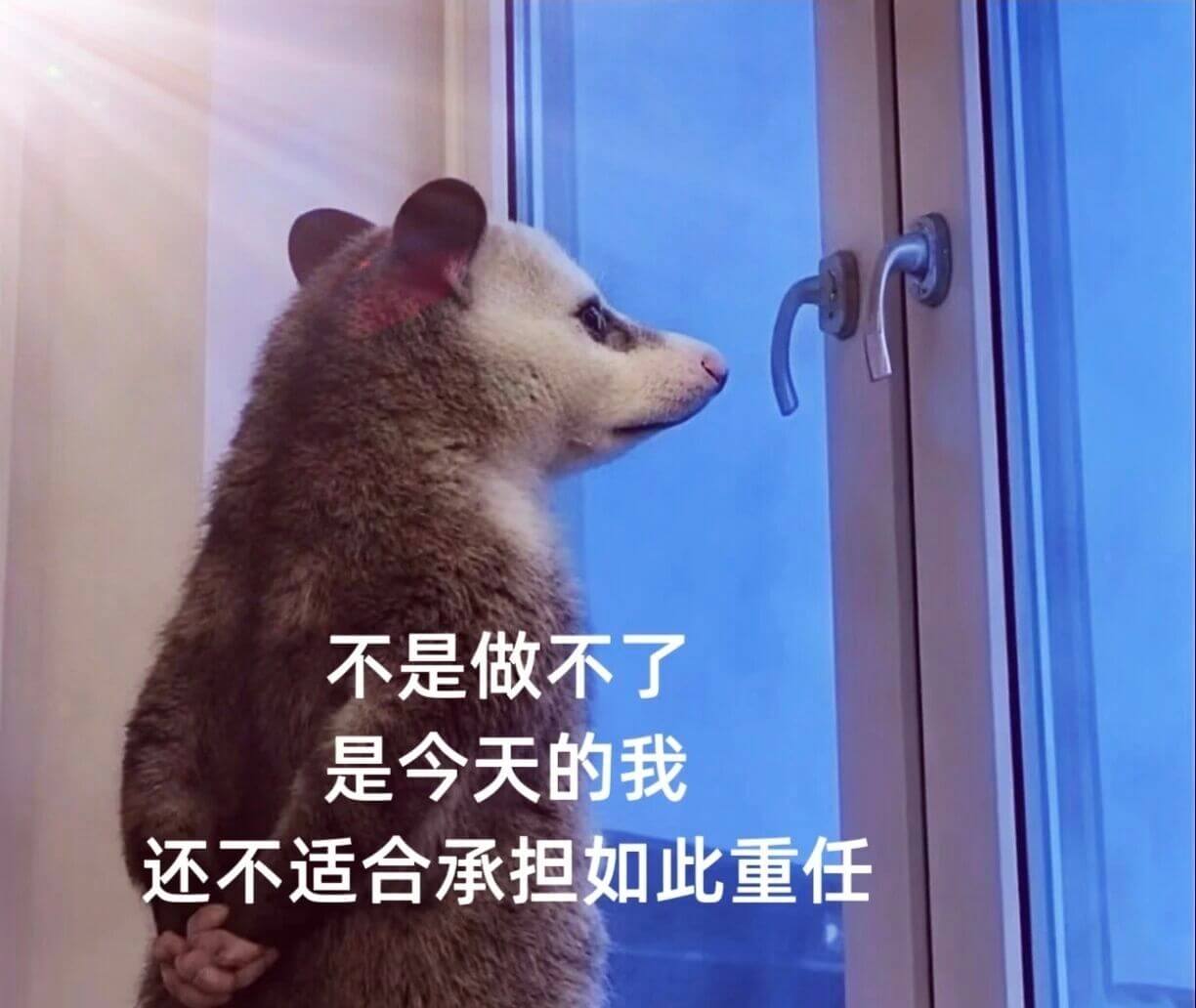 不是做不了，是今天的我还还不适合承担如此重任。