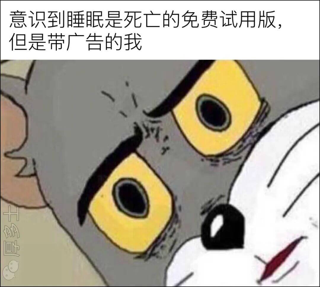 意识到睡眠是死亡的免费试用版，但是带广告的。我——厚